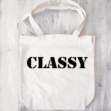 Classy Tote Bag, Bridesmaid Bag,  Lightweight Medium Reusable Grocery Shopping Cloth Bags, Multi-purpose Canvas Bags