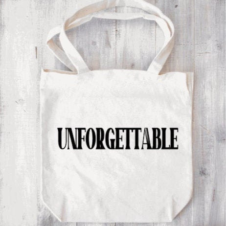 Canvas Tote Bag, Bridesmaid Bag, Multi-purpose Canvas Bags. Unforgettable