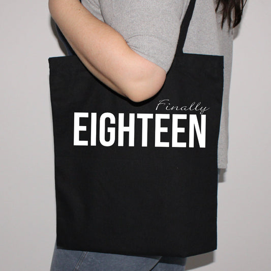 Finally Eighteen,Canvas Tote Bag, Multi-purpose Canvas Bags.