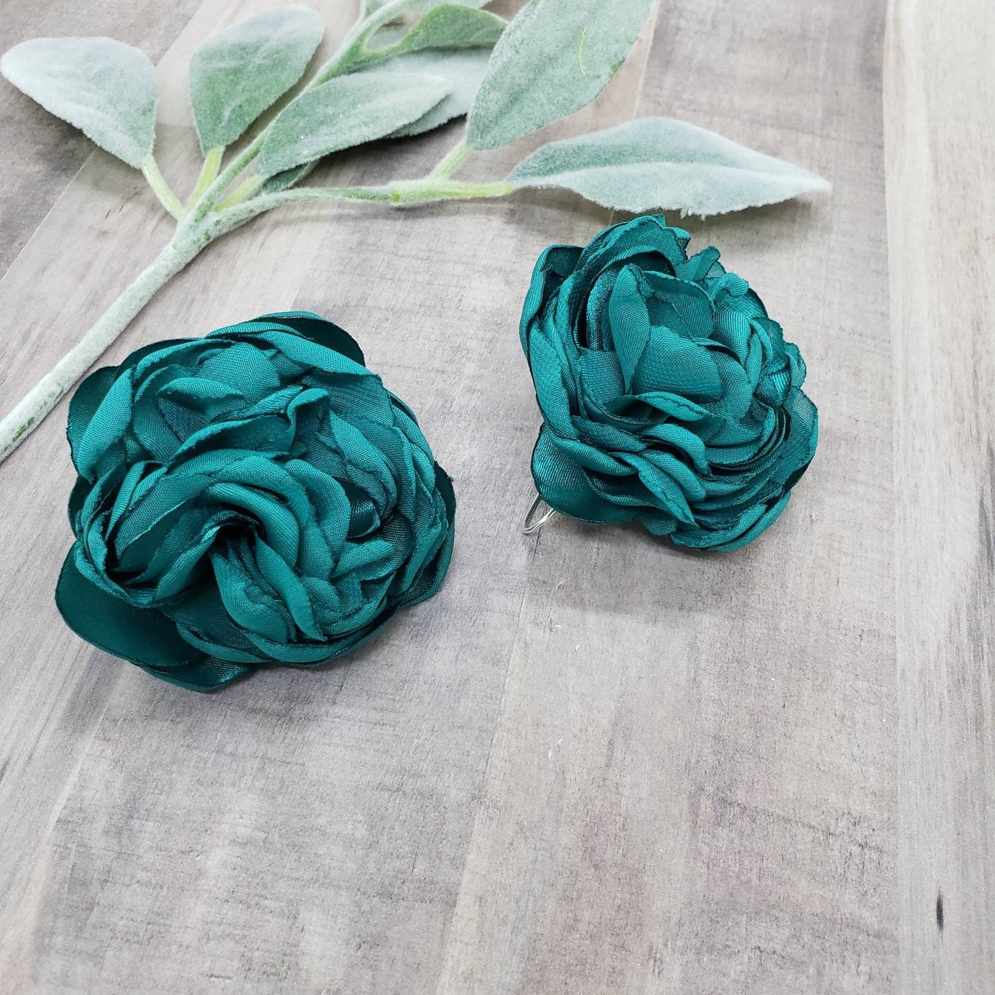 Deep Teal   Earrings, , Eye Catching Flower ,Beautiful and delicate gift for her.