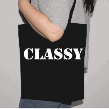 Classy Tote Bag, Bridesmaid Bag,  Lightweight Medium Reusable Grocery Shopping Cloth Bags, Multi-purpose Canvas Bags