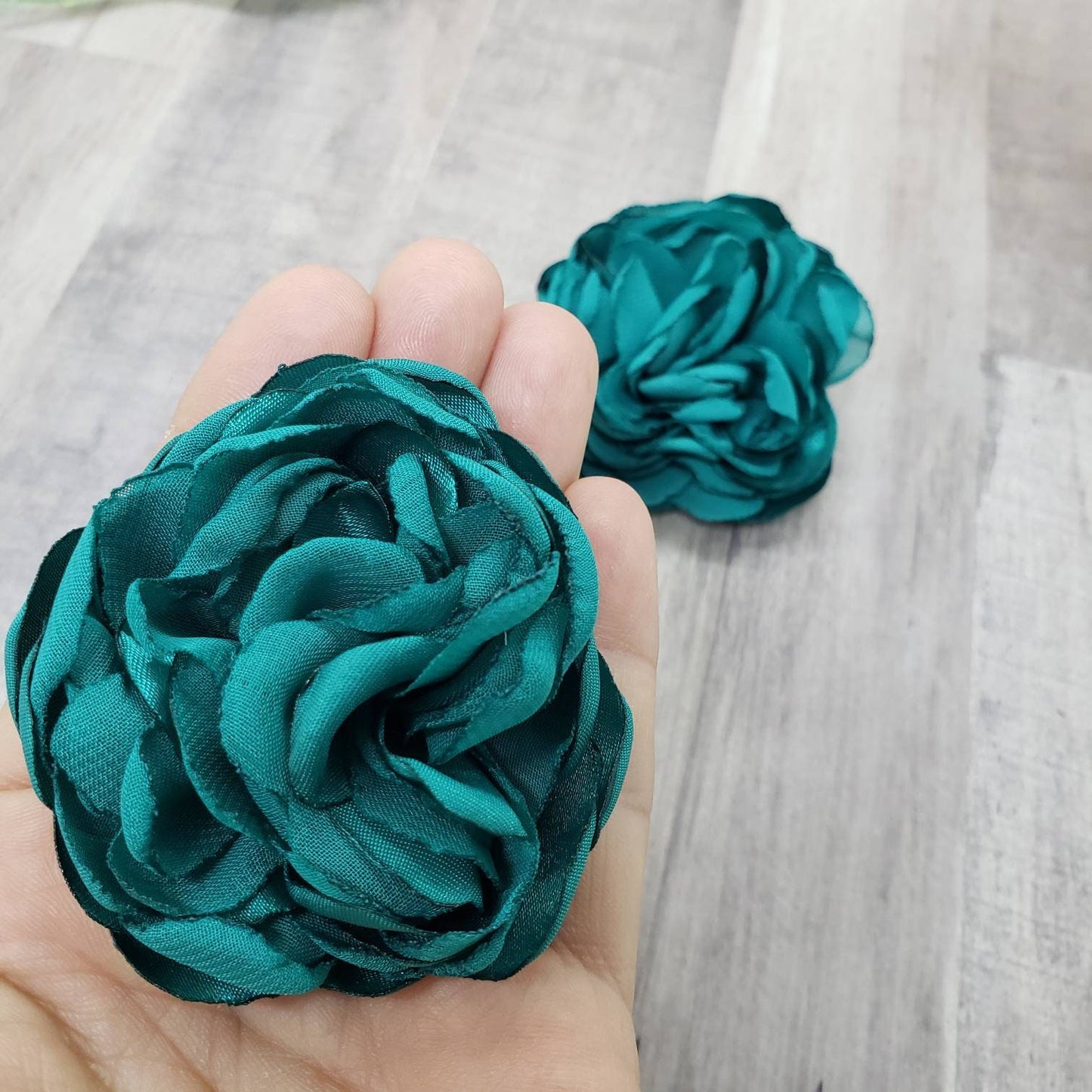 Deep Teal   Earrings, , Eye Catching Flower ,Beautiful and delicate gift for her.