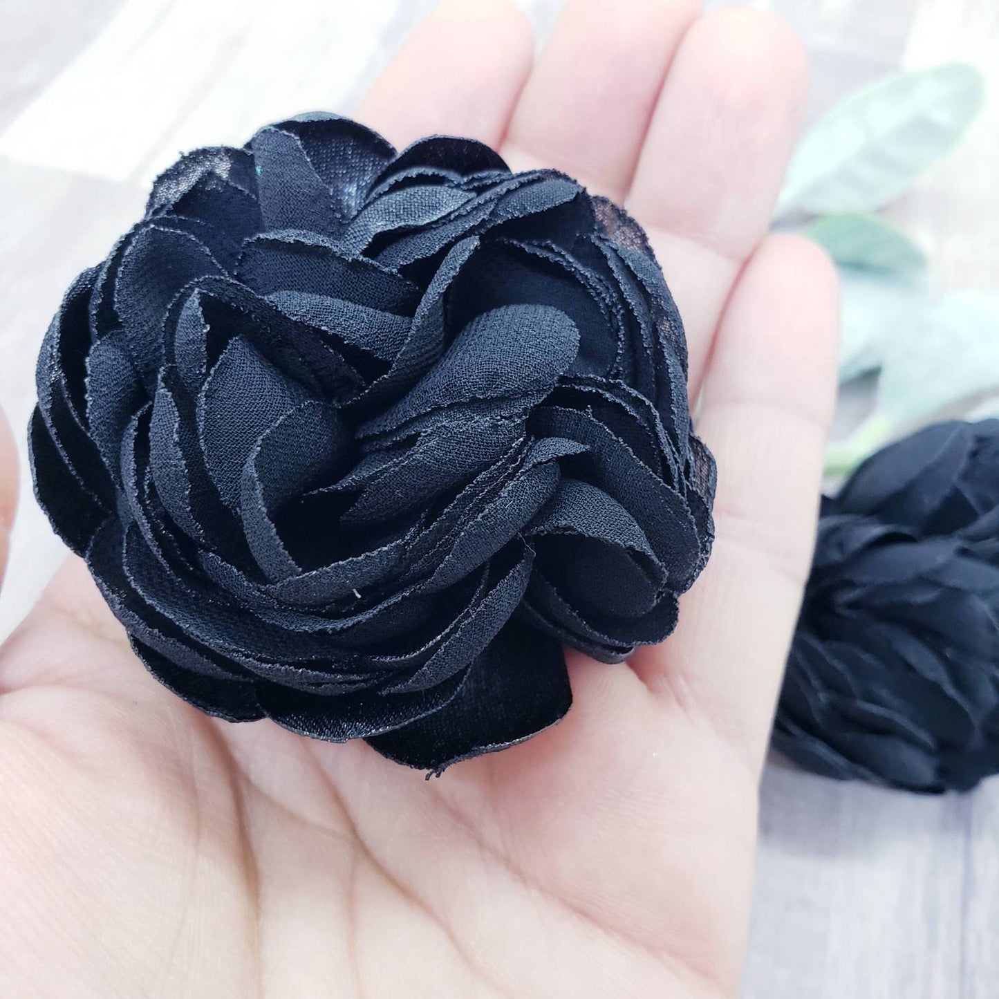 Elegant Black Flower  Earrings, Beautiful and delicate gift.