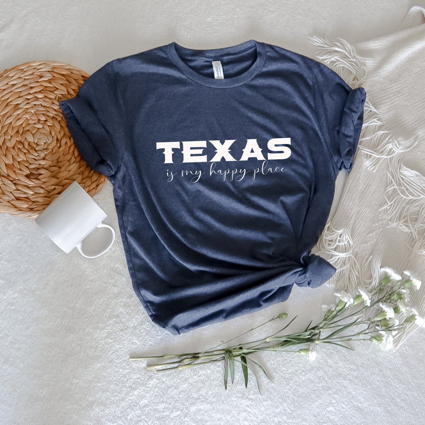 Texas is my Happy Place, Women Motivational T-shirt/ Girl Tee/ Unisex T-shirt