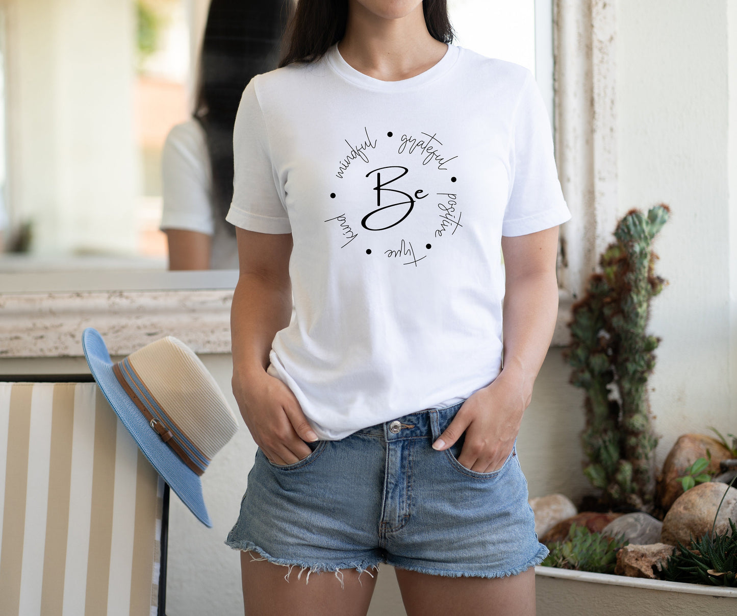 Inspirational Girl Tee, Be Kind, Be Positive, Motivational women T-shirt