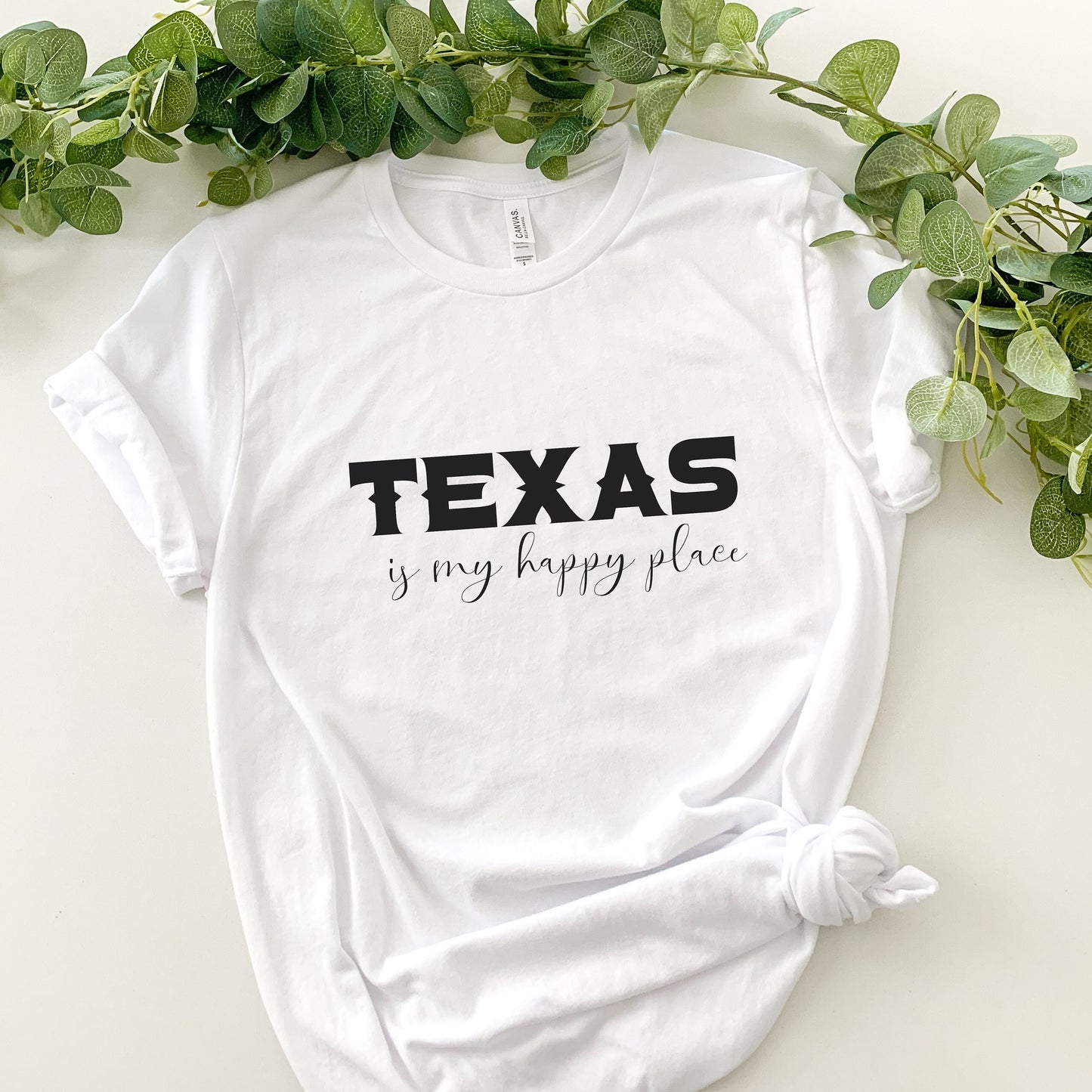 Texas is my Happy Place, Women Motivational T-shirt/ Girl Tee/ Unisex T-shirt