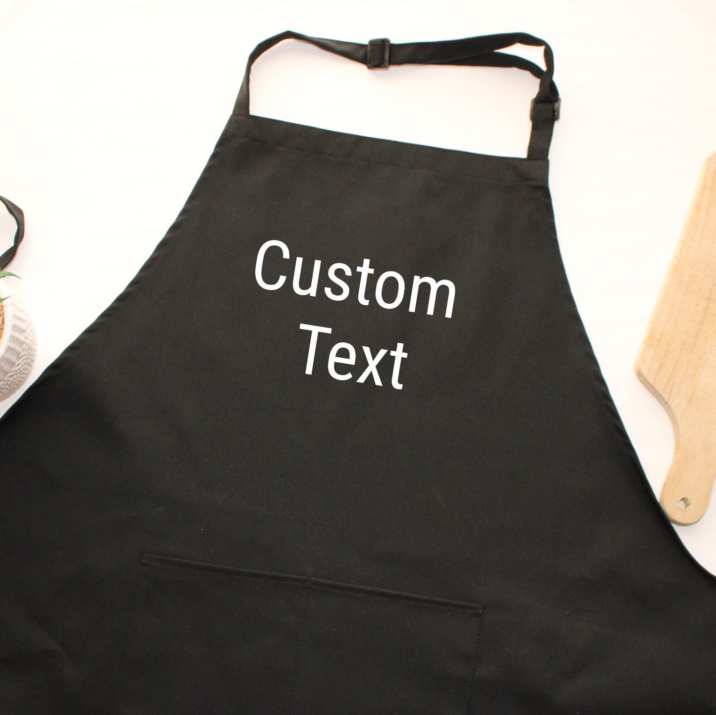 Full length Lightweight Apron, Custom Black Apron,