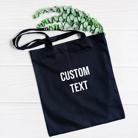 Custom Black Canvas Tote Bag, Multi-purpose Canvas Bag, Personalized Tote Bag