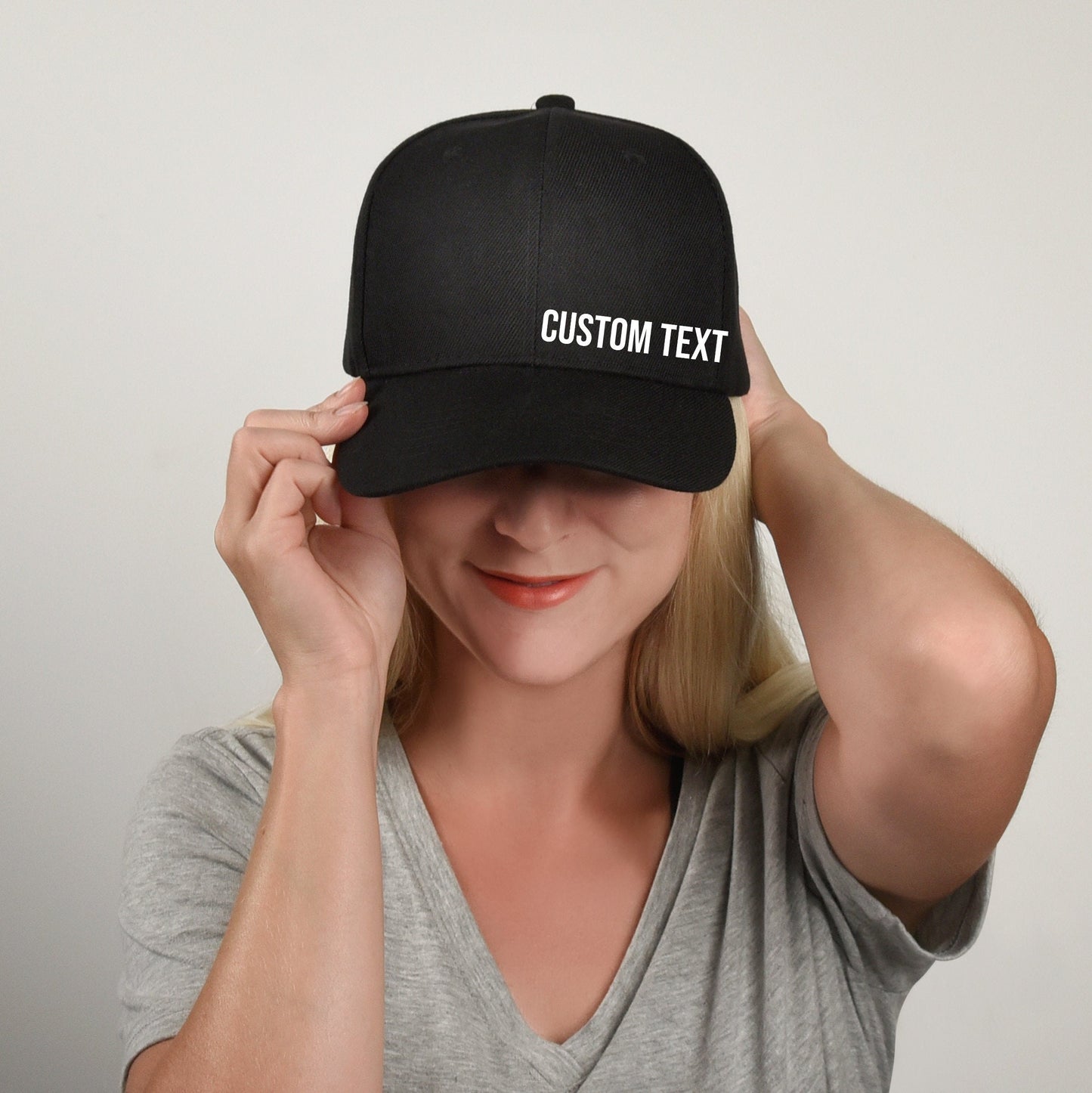 Personalized baseball cap, Custom printed cap, Text name cap