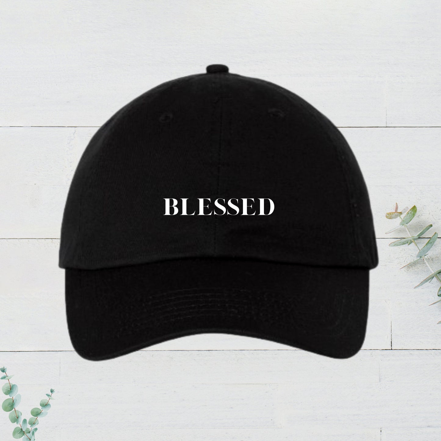 Minimalist Blessed Baseball cap, Adjustable Printed Hat