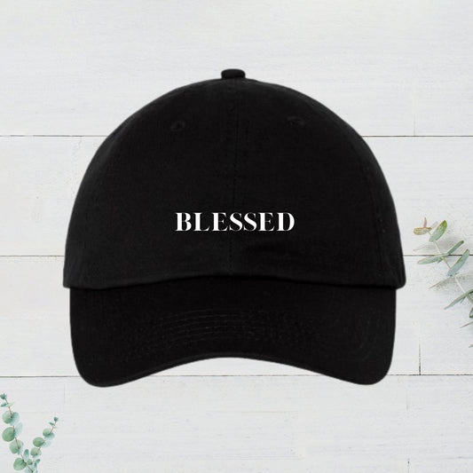 Minimalist Blessed Baseball cap, Adjustable Printed Hat