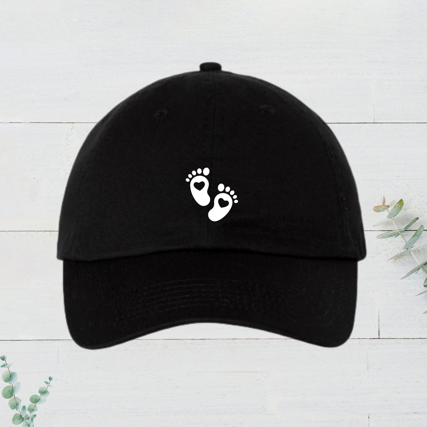 Baby Footprints Adjustable Baseball Printed Hat