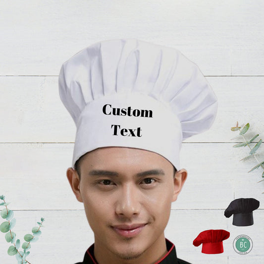 Custom Baker Hat, Personalized Chef Hat, Kitchen personalized gift, Text name hat, Custom printed Chef Hat