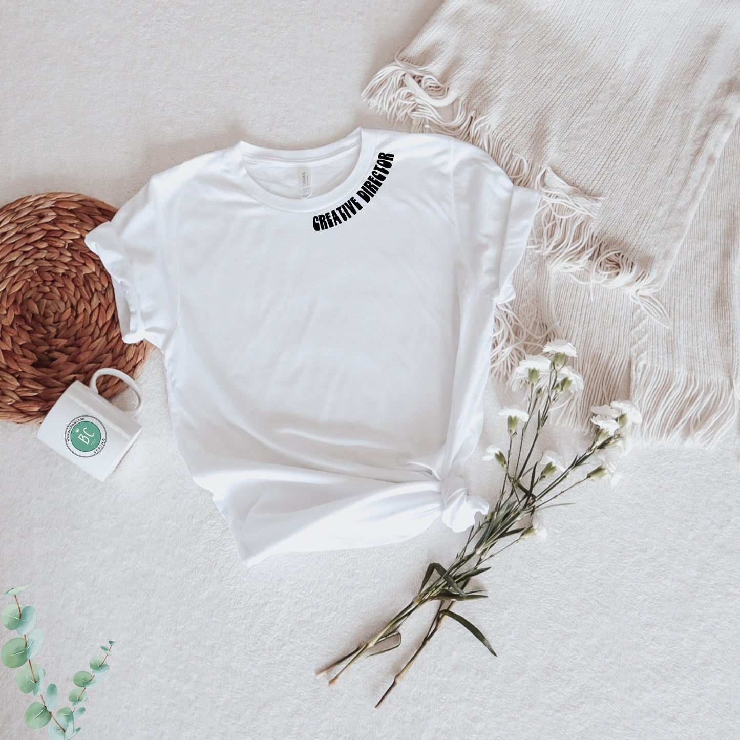 Creative director neckline Tee, Women Personalized T-shirt, Mom shirt, Best gift for her.