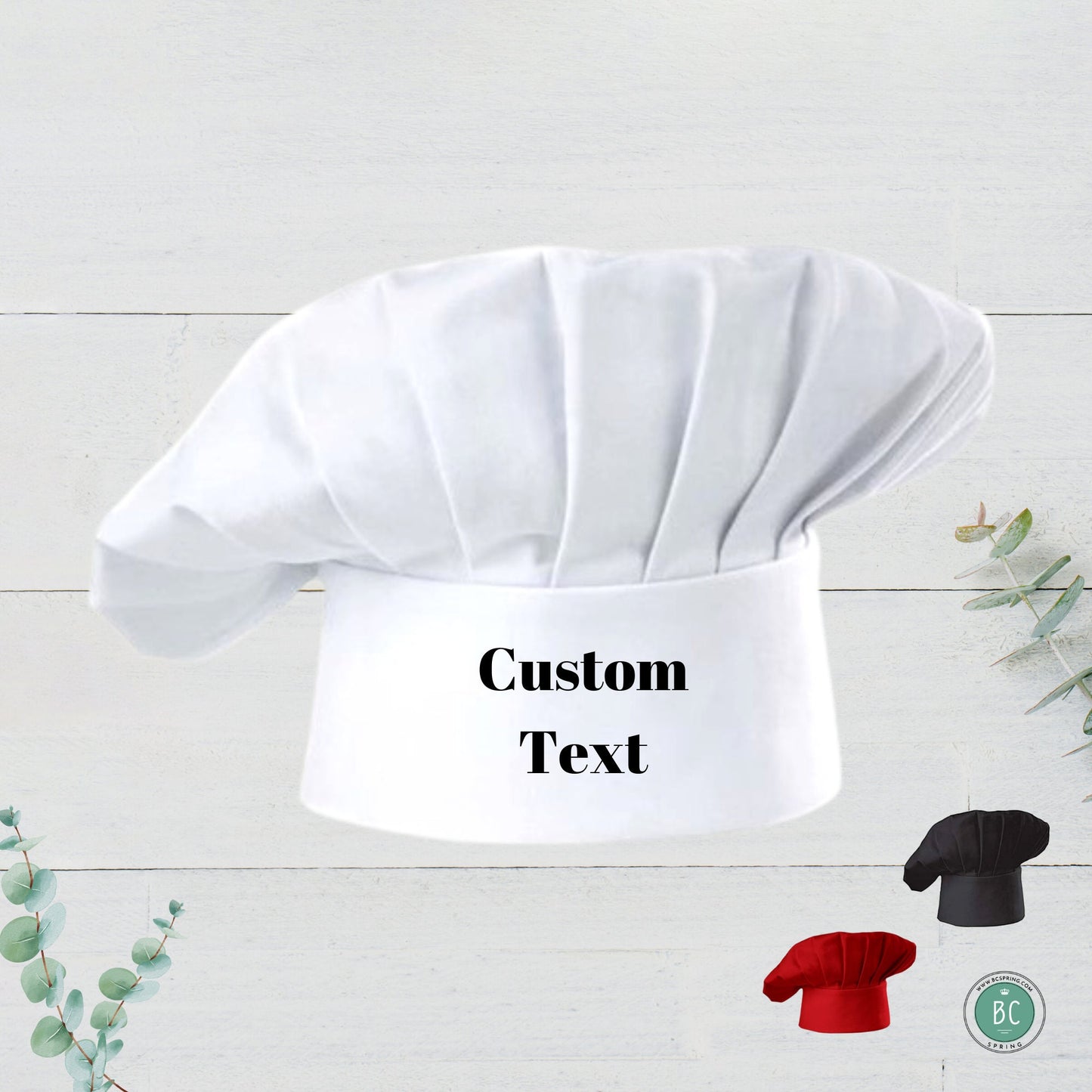 Custom Baker Hat, Personalized Chef Hat, Kitchen personalized gift, Text name hat, Custom printed Chef Hat