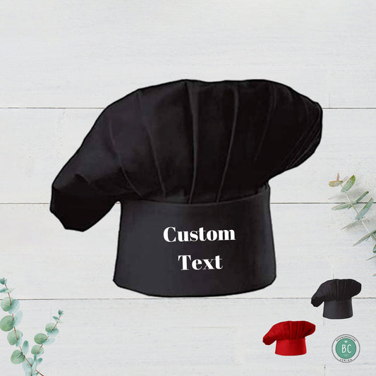 Custom Baker Hat, Personalized Chef Hat, Kitchen personalized gift, Text name hat, Custom printed Chef Hat