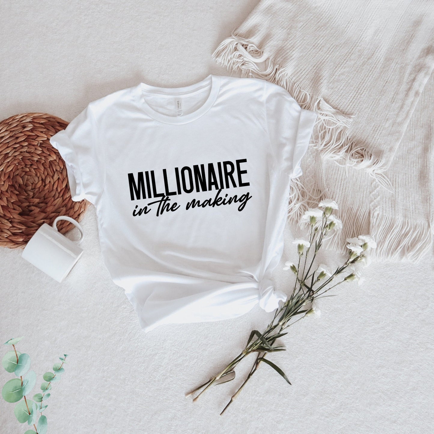 Millionaire Tee, Women Personalized T-shirt, Mom shirt, Best Motivational gift for her.